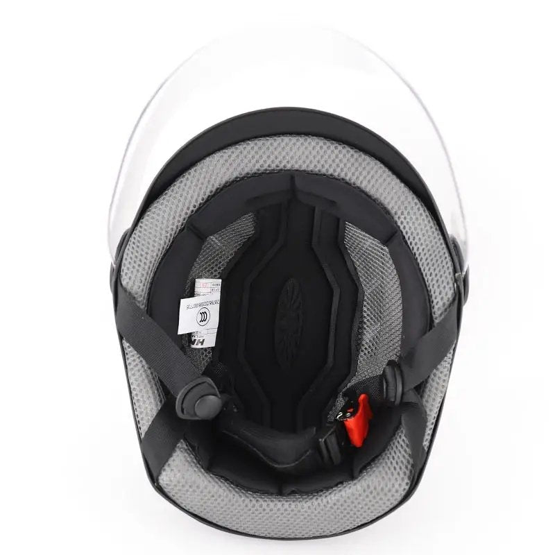 Half Face Motorcycle Helmet with Large Visor is brought to you by KingsMotorcycleFairings.com