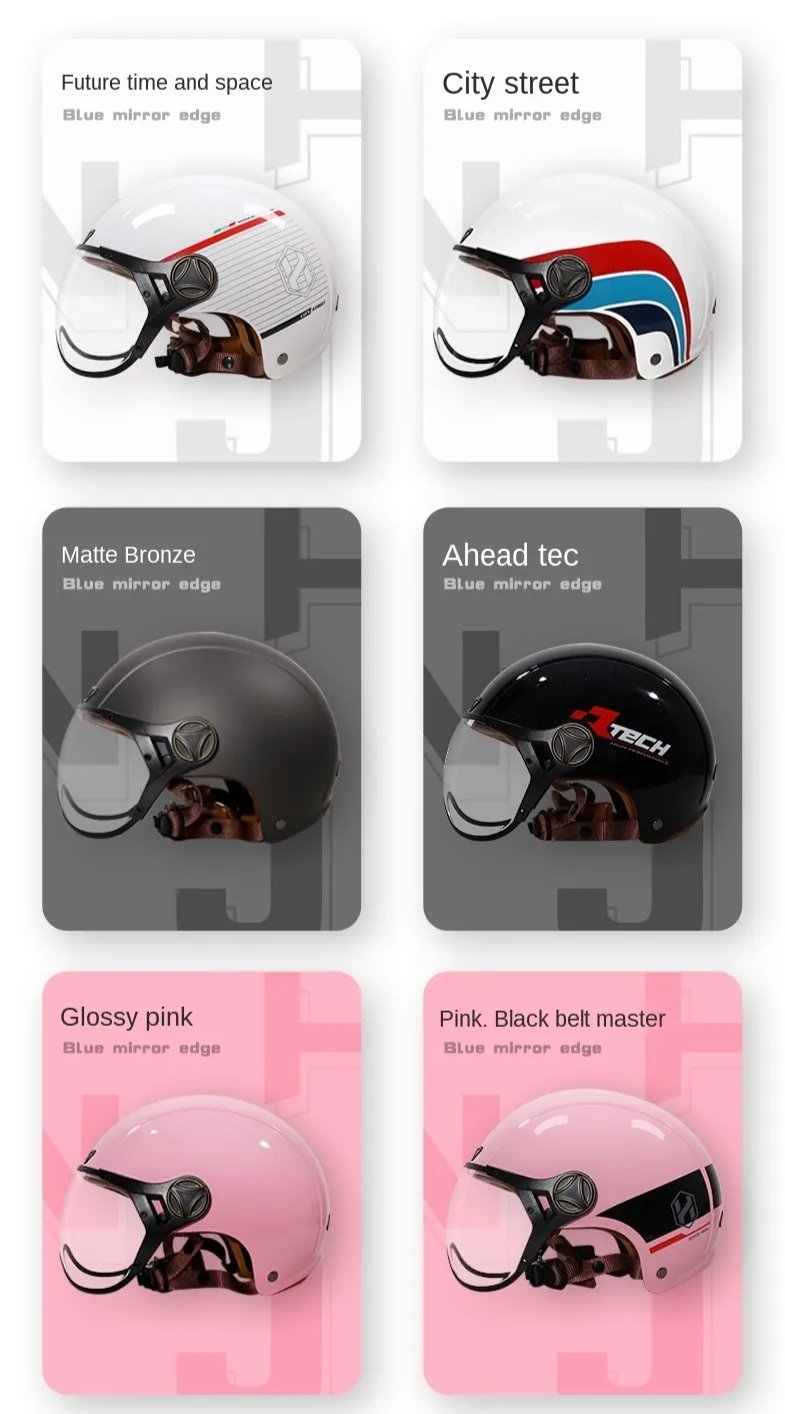 Half Face Retro Space Motorcycle Helmet is brought to you by KingsMotorcycleFairings.com