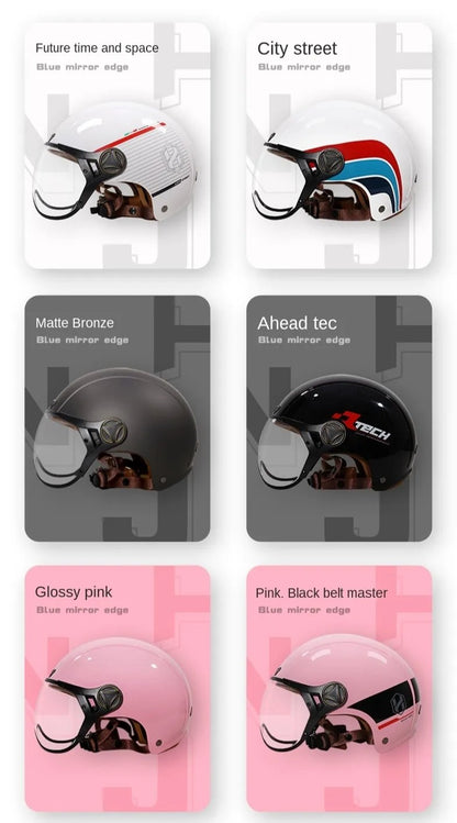 Half Face Retro Space Motorcycle Helmet is brought to you by KingsMotorcycleFairings.com