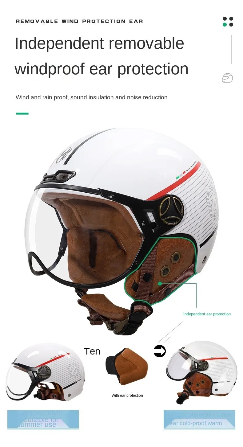 Half Face Retro Space Motorcycle Helmet is brought to you by KingsMotorcycleFairings.com