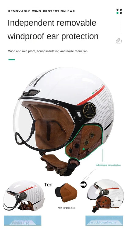 Half Face Retro Space Motorcycle Helmet is brought to you by KingsMotorcycleFairings.com