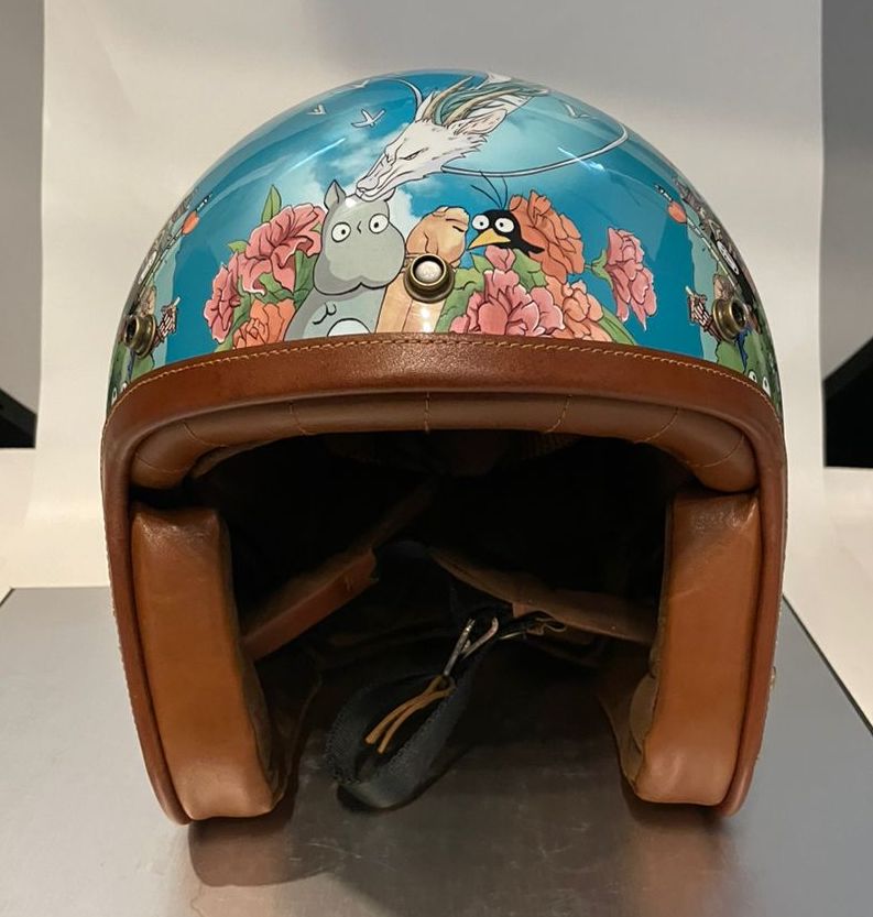 Hand Painted Motorcycle Helmet, Anime Retro | Kings Hand Painted Motorcycle Helmet, Anime Retro | Kings