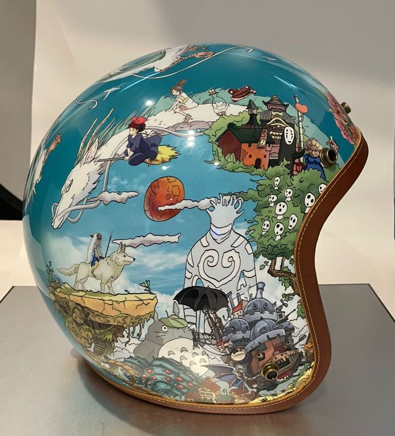 Hand Painted Anime Retro Motorcycle Helmet is brought to you by KingsMotorcycleFairings.com