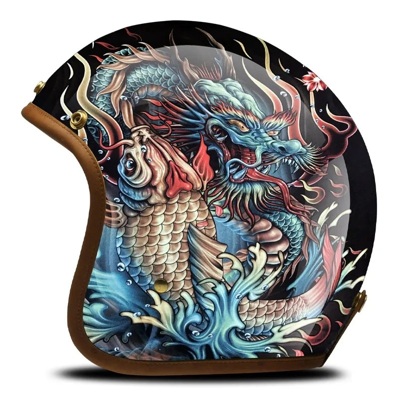 Hand Painted Dragon Motorcycle Helmet is brought to you by KingsMotorcycleFairings.com