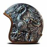 Hand Painted Metal Dragon Motorcycle Helmet is brought to you by KingsMotorcycleFairings.com