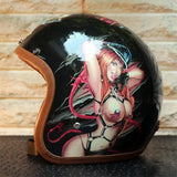 Hand Painted Sexy Woman Motorcycle Helmet is brought to you by KingsMotorcycleFairings.com