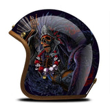 Hand Painted Skeleton Headdress Motorcycle Helmet is brought to you by KingsMotorcycleFairings.com