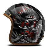 Hand Painted Warrior Skull Motorcycle Helmet is brought to you by KingsMotorcycleFairings.com