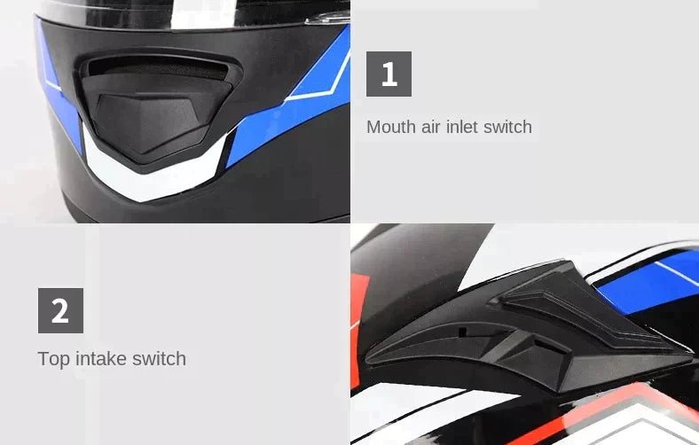 Motorcycle Helmet Black HNJ with Black Visor