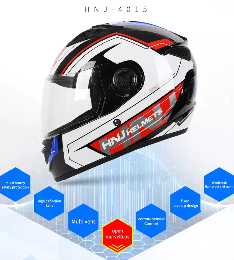full mint motorcycle helmet Blue Mint HNJ Motorcycle Helmet with Clear Visor
