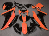 Orange and Black Fairing Kit for a 2008, 2009, 2010, 2011, 2012, 2013, 2014, 2015 & 2016 Yamaha YZF-R6 motorcycle