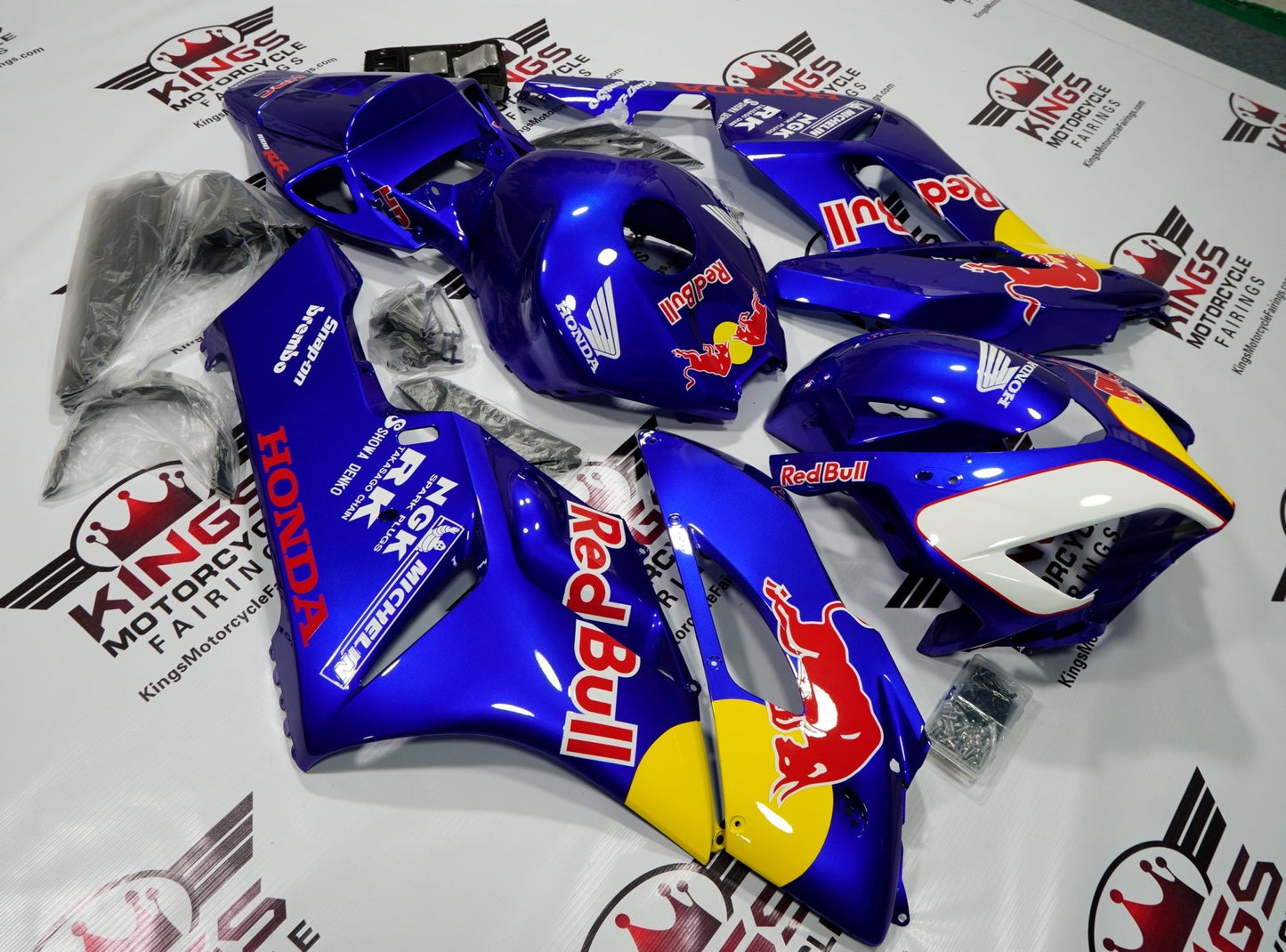Honda CBR1000RR (2004-2005) Blue Red Bull Fairings at KingsMotorcycleFairings.com