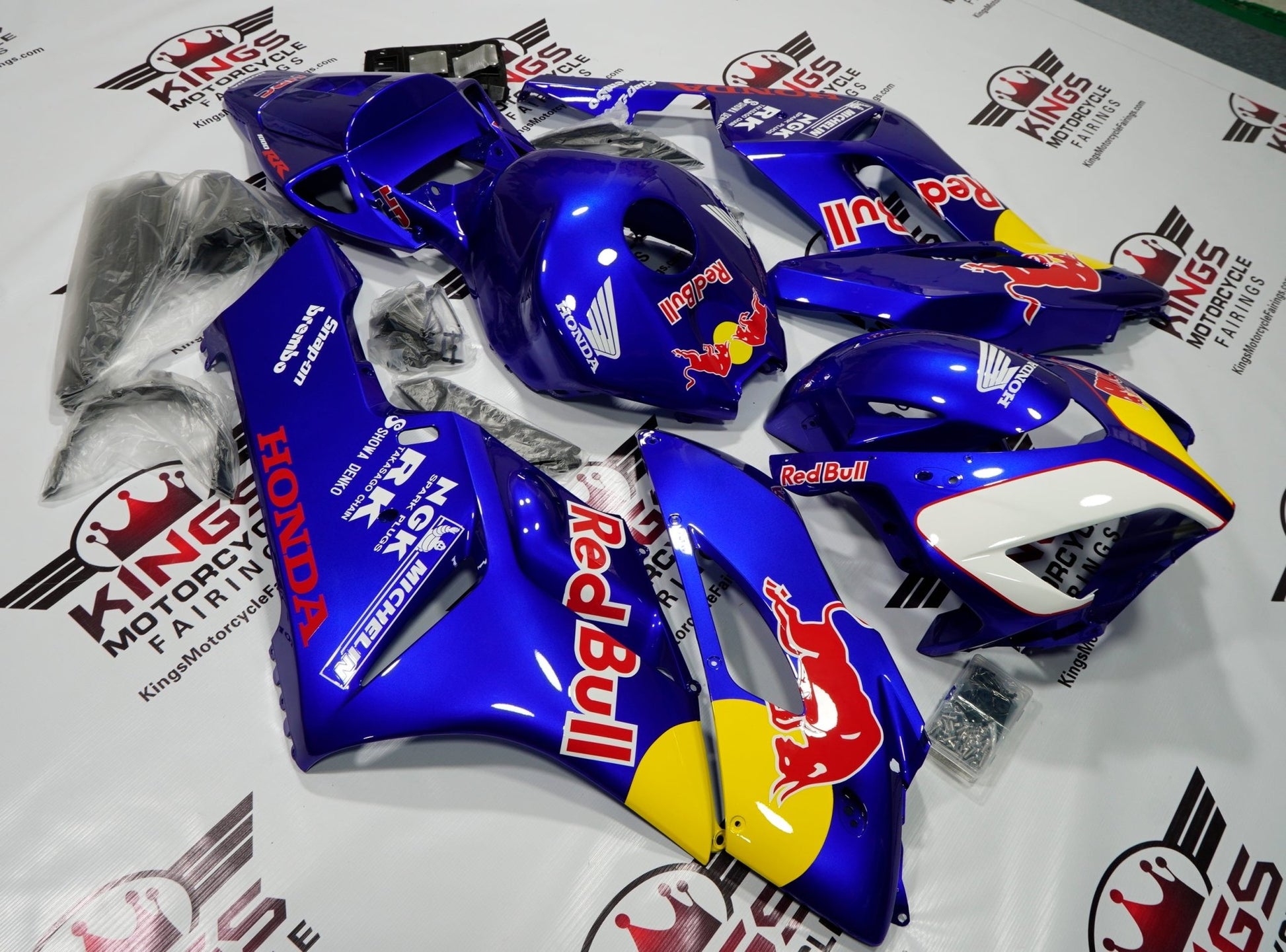 Honda CBR1000RR (2004-2005) Blue Red Bull Fairings at KingsMotorcycleFairings.com