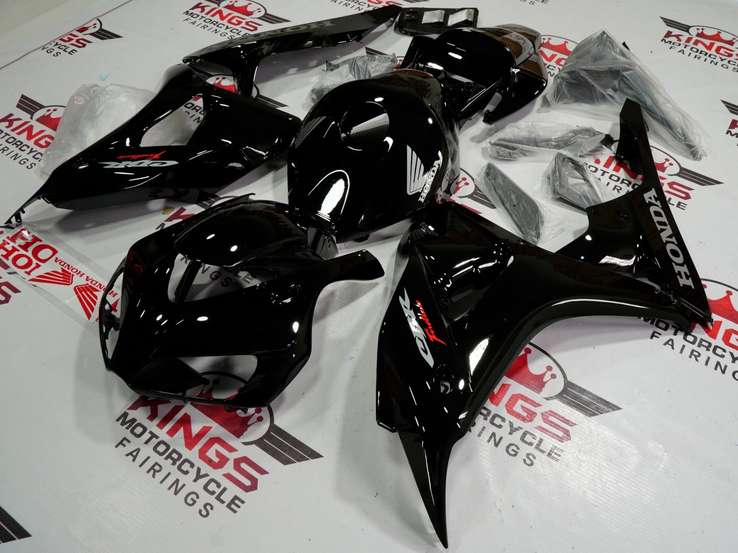 Honda CBR1000RR (2006-2007) Black, Gray & Red Fairings at KingsMotorcycleFairings.com