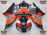 Honda CBR1000RR (2006-2007) Orange, Red, Dark Blue & White REPSOL Fairings at KingsMotorcycleFairings.com