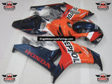 Honda CBR1000RR (2006-2007) Orange, Red, Dark Blue & White REPSOL Fairings at KingsMotorcycleFairings.com