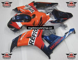 Honda CBR1000RR (2006-2007) Orange, Red, Dark Blue & White REPSOL Fairings at KingsMotorcycleFairings.com