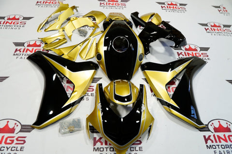 Honda CBR1000RR (2008-2011) Black & Gold Fairings at KingsMotorcycleFairings.com