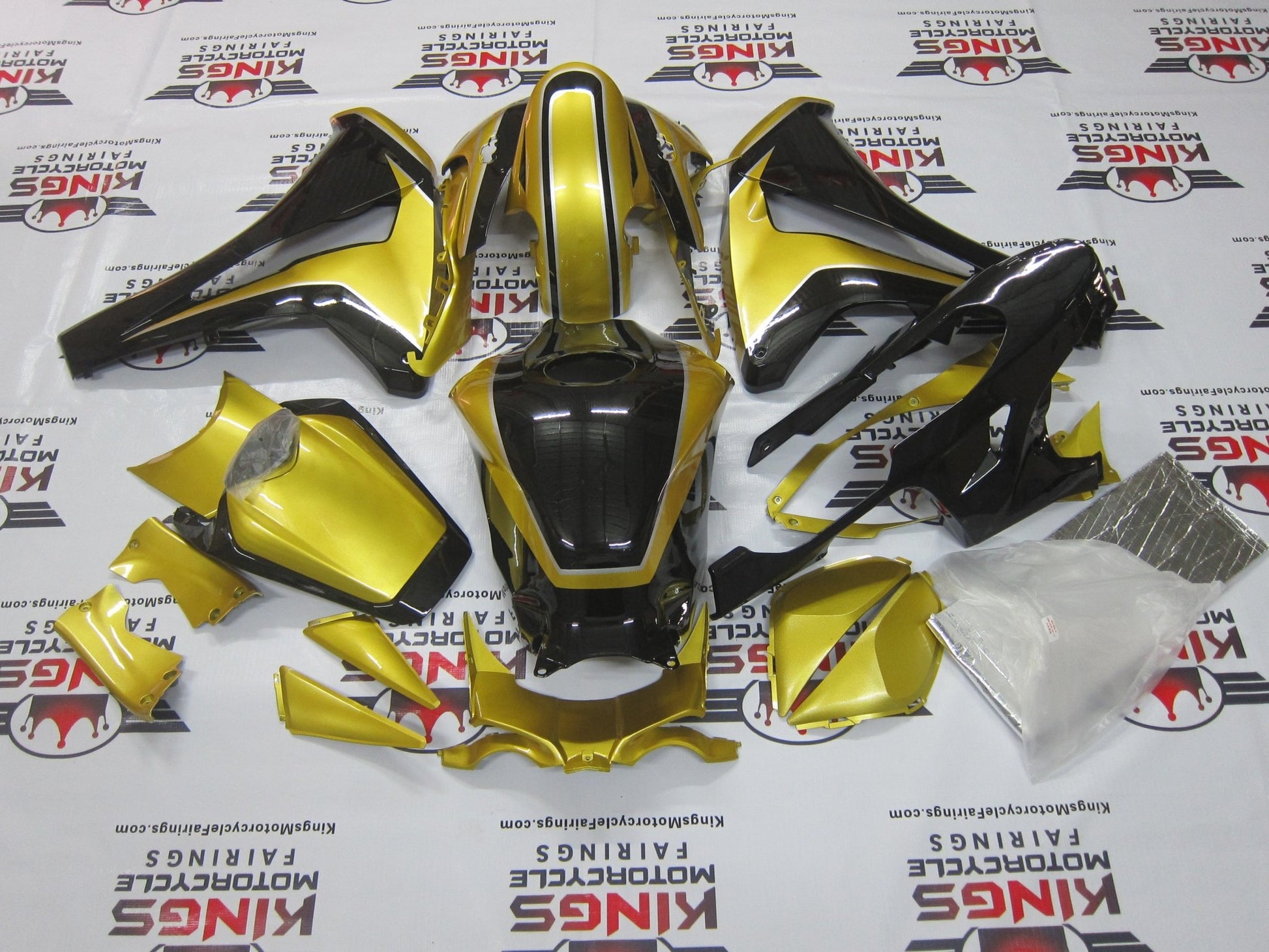 Honda CBR1000RR (2008-2011) Black & Gold Fairings at KingsMotorcycleFairings.com