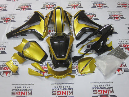 Honda CBR1000RR (2008-2011) Black & Gold Fairings at KingsMotorcycleFairings.com