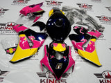 Honda CBR1000RR (2008-2011) Pink, Yellow & Blue Bull Fairings at KingsMotorcycleFairings.com