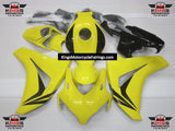 Yellow and Black Fairing Kit for a 2008, 2009, 2010 & 2011 Honda CBR1000RR motorcycle - KingsMotorcycleFairings.com