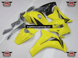 Yellow and Black Fairing Kit for a 2008, 2009, 2010 & 2011 Honda CBR1000RR motorcycle - KingsMotorcycleFairings.com
