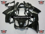 Black and Silver Fairing Kit for a 2001, 2002, 2003 Honda CBR600F4i motorcycle