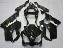 Black, White, Silver and Yellow Fairing Kit for a 2001, 2002, 2003 Honda CBR600F4i motorcycle