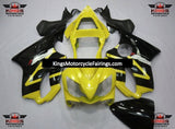 Yellow, Black and White Fairing Kit for a 2001, 2002, 2003 Honda CBR600F4i motorcycle