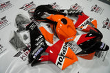 Honda CBR600RR (2003-2004) Black, Orange, White & Red Repsol Fairings at KingsMotorcycleFairings.com
