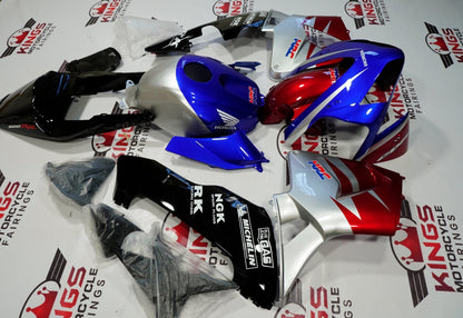 Honda CBR600RR (2003-2004) Blue, Red, Silver & Black Fairings at KingsMotorcycleFairings.com