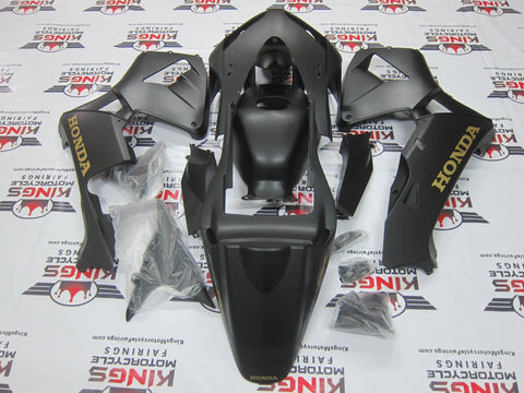 Honda CBR600RR (2003-2004) Matte Black & Gold Fairings at KingsMotorcycleFairings.com