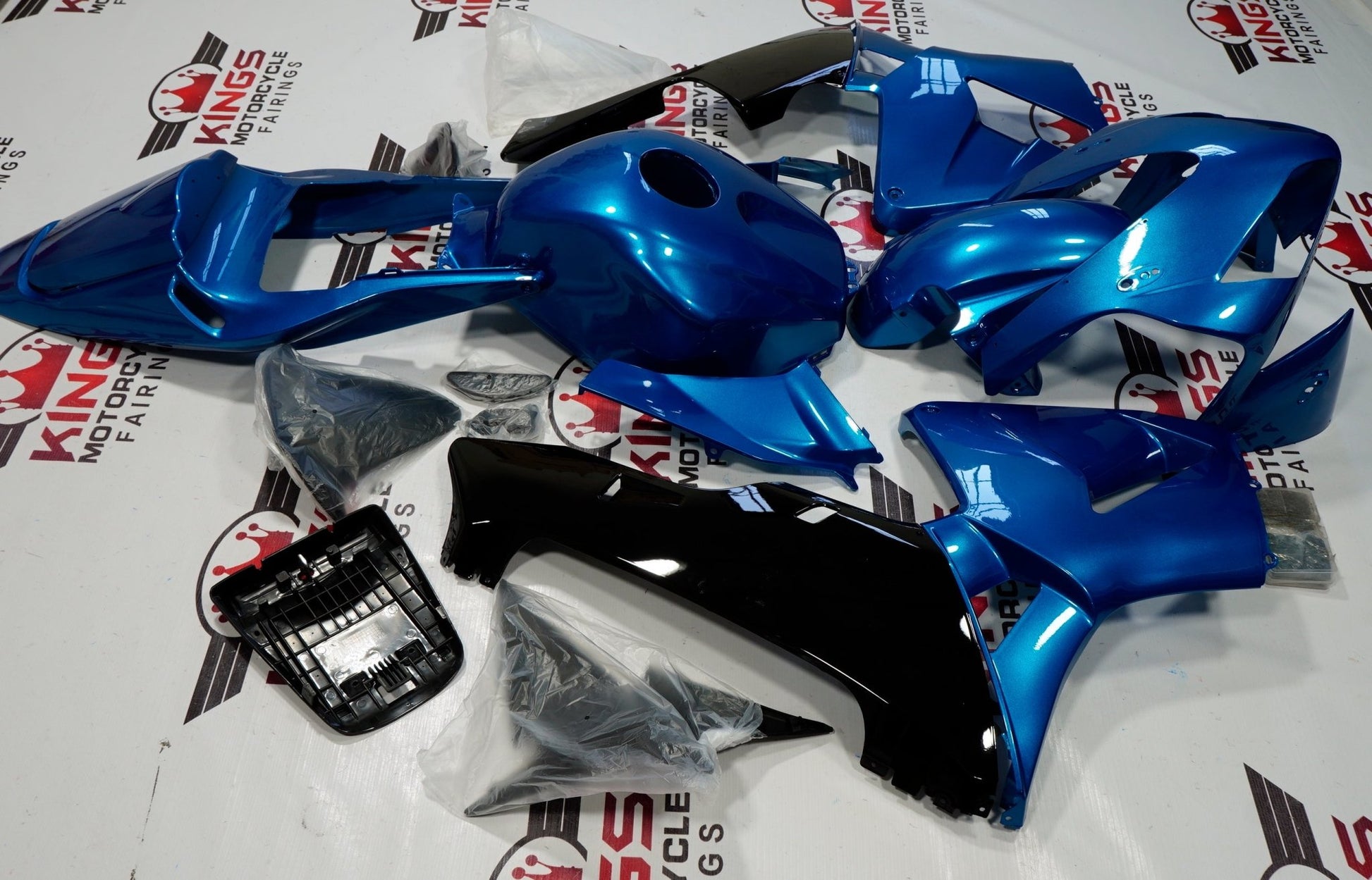 Shop Honda CBR600RR Fairings (2003-2004) Metallic Blue, Black from KingsMotorcycleFairings.com