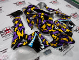 Honda CBR600RR (2003-2004) Purple, Black & Yellow Camouflage Shark Fairings at KingsMotorcycleFairings.com