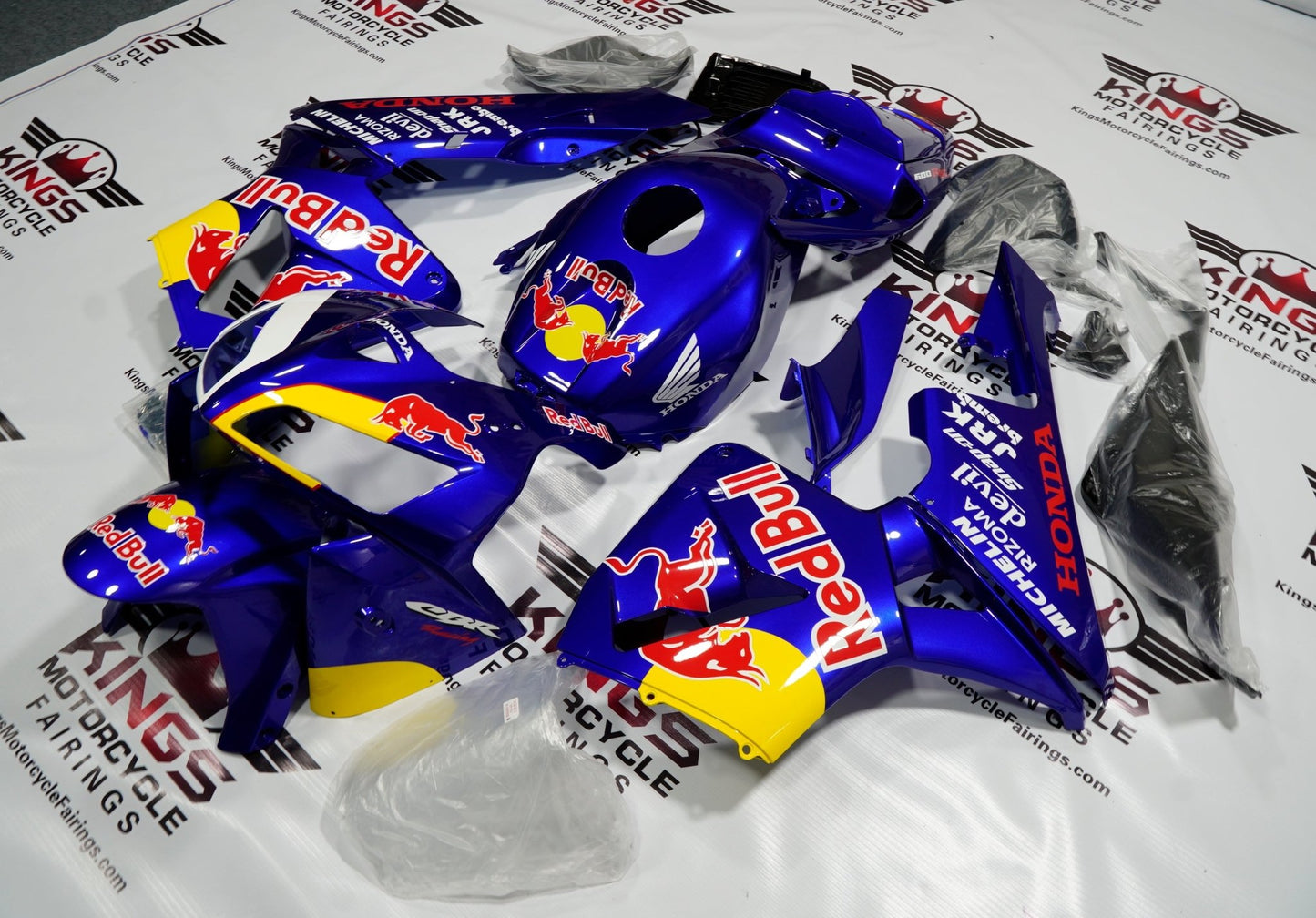 Honda CBR600RR (2005-2006) Blue Red Bull Fairings at KingsMotorcycleFairings.com