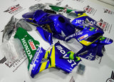 Honda CBR600RR (2005-2006) Blue, Green & Yellow Movistar Race Fairings at KingsMotorcycleFairings.com.