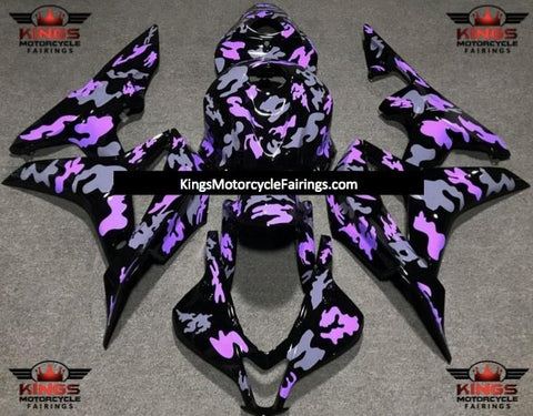 Honda CBR600RR (2007-2008) Black, Gray & Light Purple Camouflage Fairings