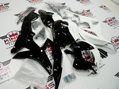 Honda CBR600RR (2007-2008) Black & White Split Fairings at KingsMotorcycleFairings.com