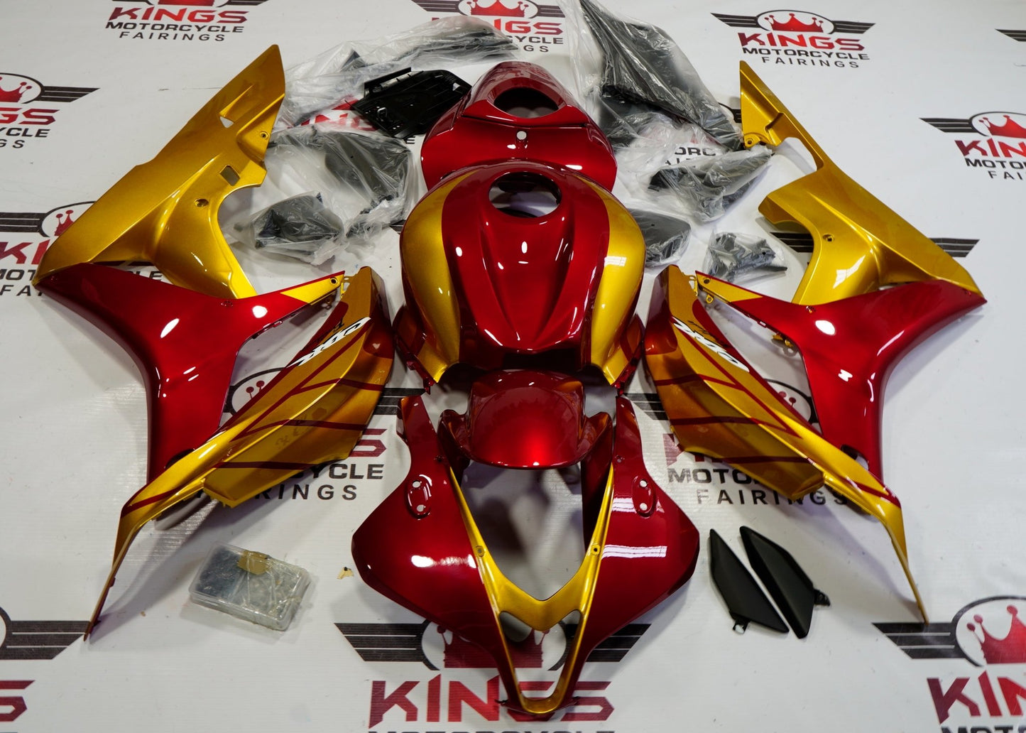 Honda CBR600RR (2007-2008) Dark Red & Gold Fairings