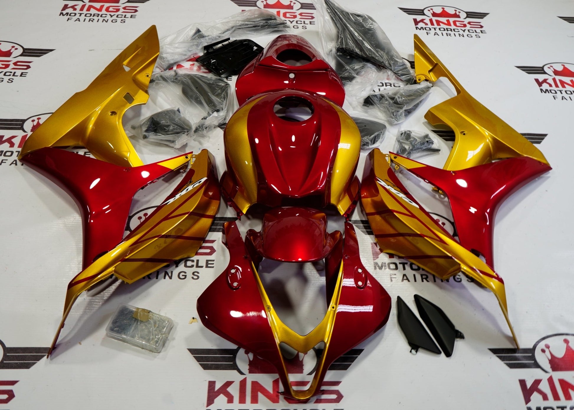 Honda CBR600RR (2007-2008) Dark Red & Gold Fairings