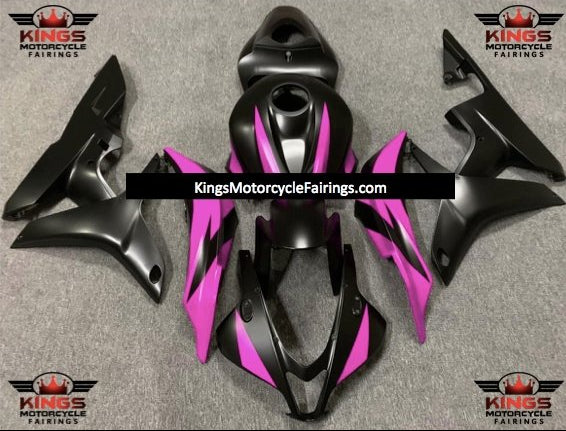 Honda CBR600RR Fairings (2007-2008) Matte Black, Pink at KingsMotorcycleFairings.com