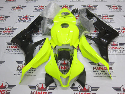 Honda CBR600RR (2007-2008) Neon Yellow & Black Fairings at KingsMotorcycleFairings.com