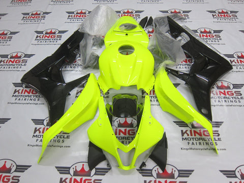 Honda CBR600RR (2007-2008) Neon Yellow & Black Fairings at KingsMotorcycleFairings.com