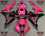 Pink, Black and Matte Black Fairing Kit for a 2007 and 2008 Honda CBR600RR motorcycle