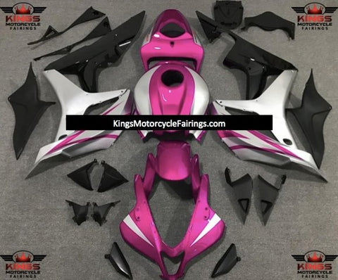 Honda CBR600RR (2007-2008) Pink, Silver & Black Fairings