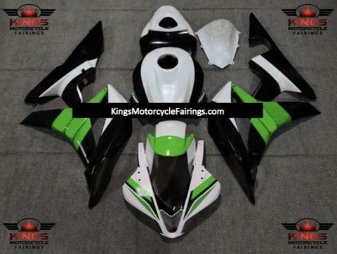 Honda CBR600RR (2007-2008) White, Black & Green Fairings