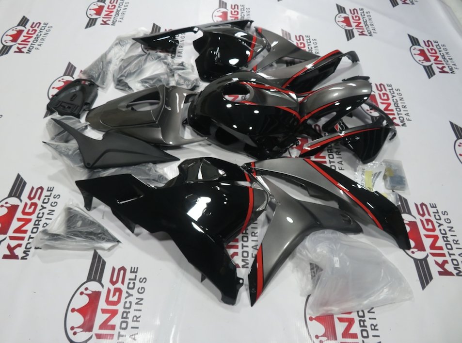 Honda CBR600RR (2009-2012) Black, Silver & Red Bridgestone Fairings at KingsMotorcycleFairings.com