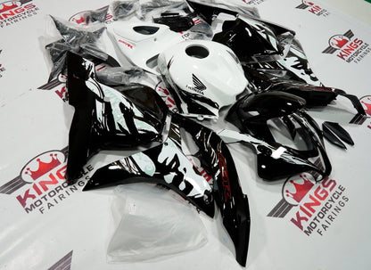 Black and White Leyla Fairing Kit for a 2009, 2010, 2011 & 2012 Honda CBR600RR motorcycle