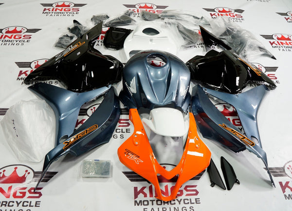 Honda CBR600RR (2009-2012) Gray, Black, Orange & White Fairings at KingsMotorcycleFairings.com